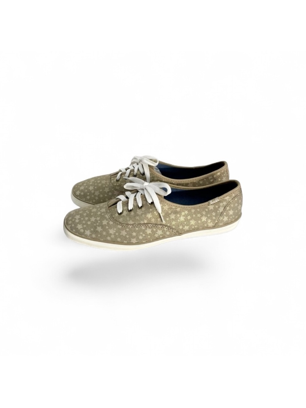 Keds Champion canvas fabric gold star print lace up casual sneaker shoes size 9